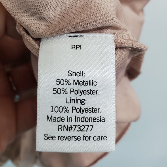 Nine West Rose Gold Metallic Halter Tank Top Shimmer Blouse PXXL Petite NWT - Picture 12 of 15